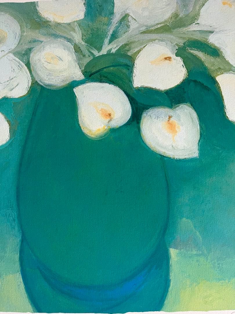 新品額入り　限定65枚　大きめ　ジニー・キム　版画　直筆サイン　NO. 証明書有