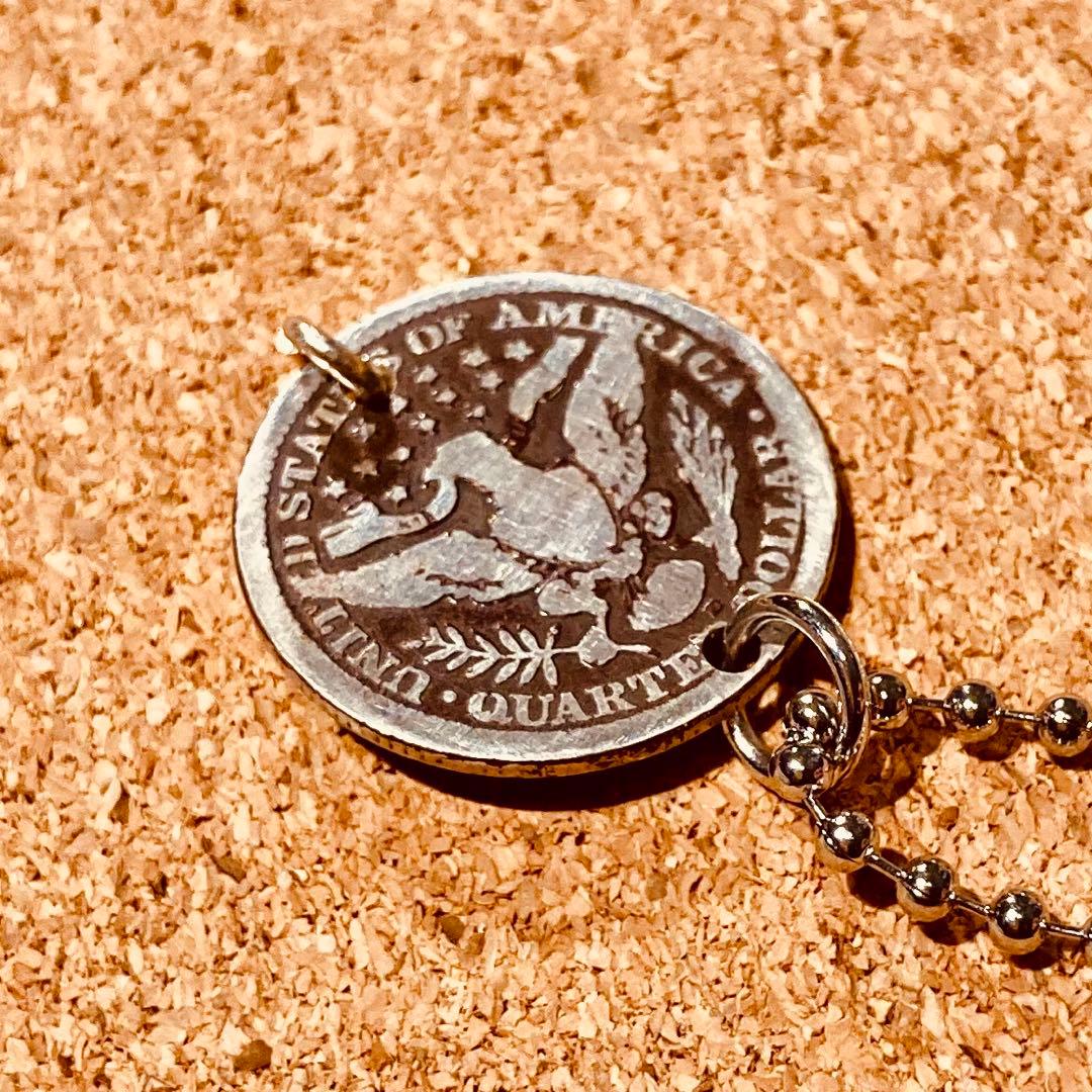 ★ハンドメイド ペンダントトップ 1916バーバークォーターダラー銀貨仕様