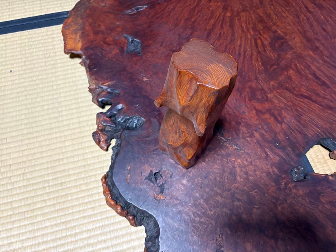 花梨(カリン) 天然木　一枚板　座卓　約160cm×約130cm