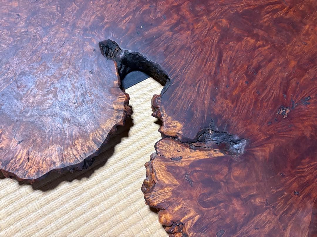 花梨(カリン) 天然木　一枚板　座卓　約160cm×約130cm