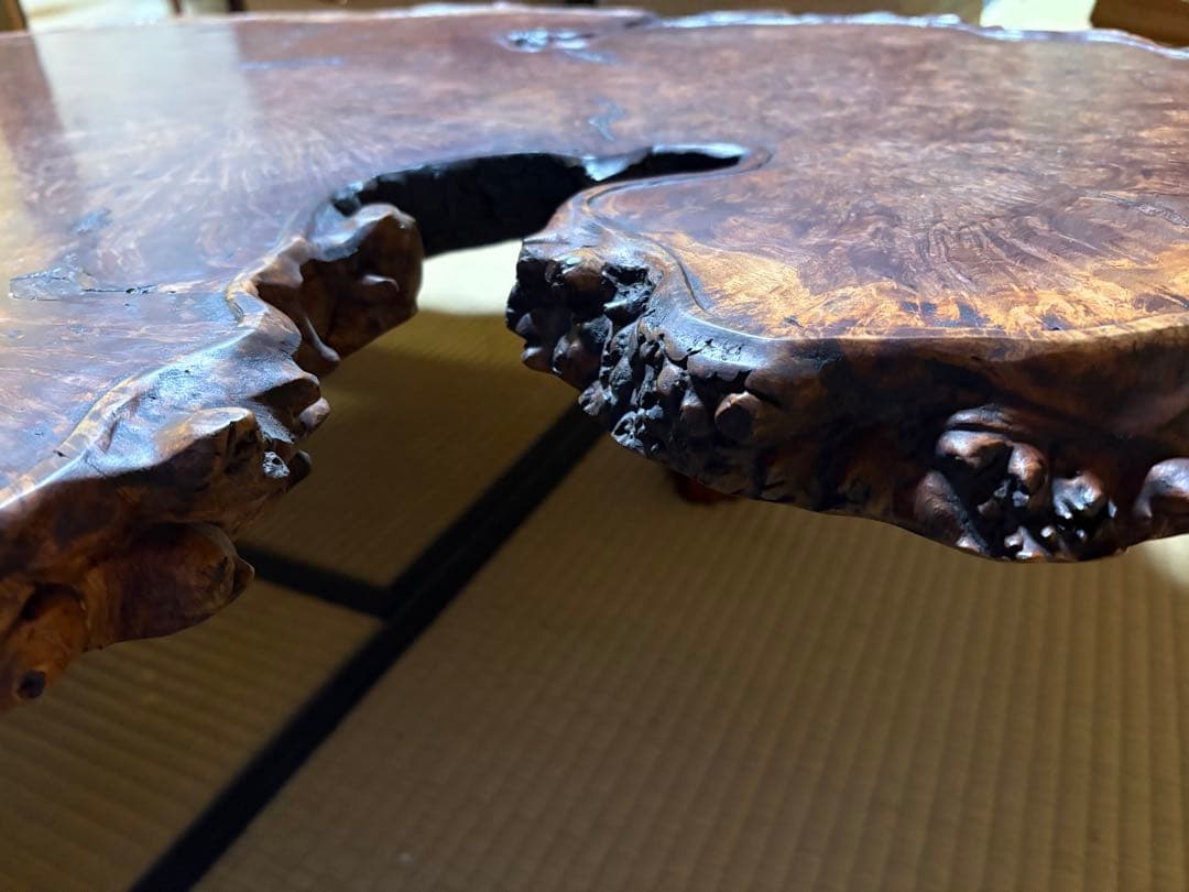 花梨(カリン) 天然木　一枚板　座卓　約160cm×約130cm