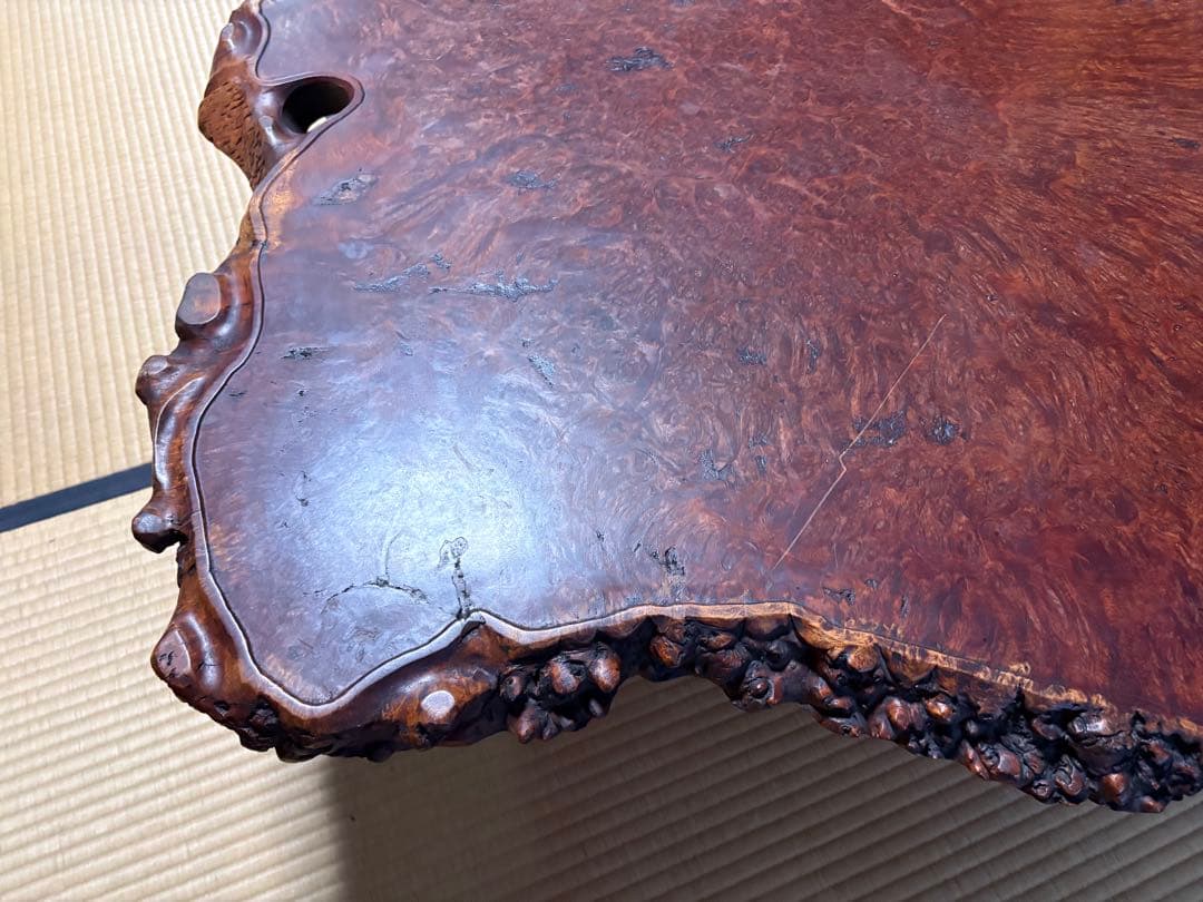 花梨(カリン) 天然木　一枚板　座卓　約160cm×約130cm