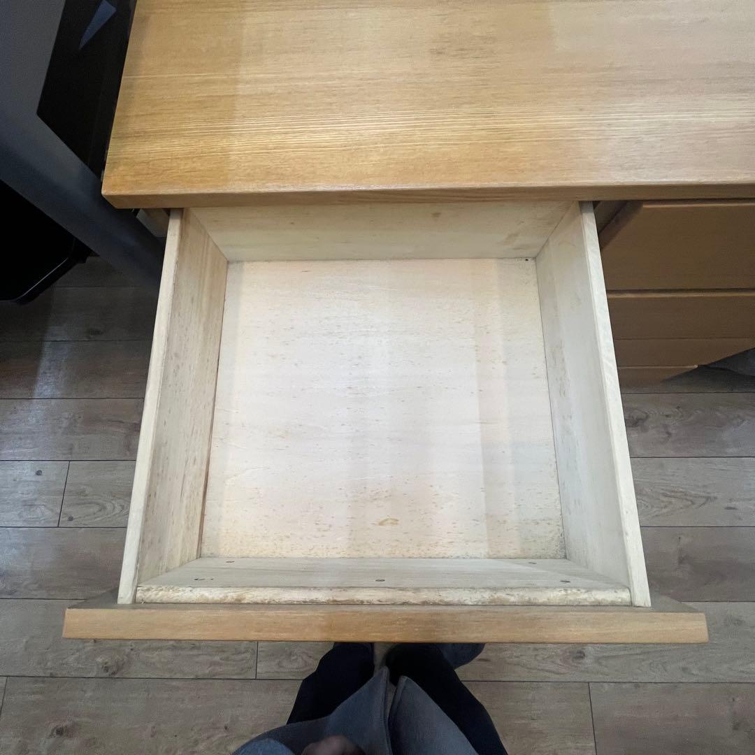 無印良品 MUJI タモ材 4段 ワイド チェスト 脚付　廃盤品