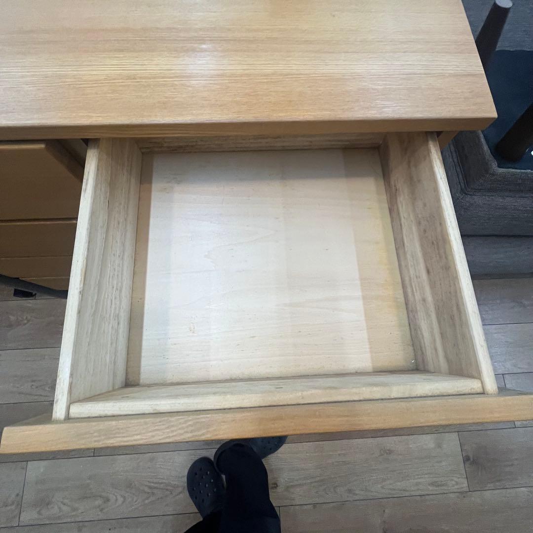 無印良品 MUJI タモ材 4段 ワイド チェスト 脚付　廃盤品