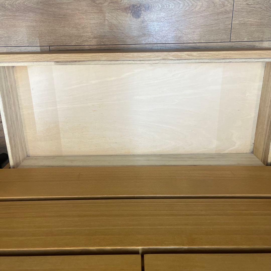 無印良品 MUJI タモ材 4段 ワイド チェスト 脚付　廃盤品