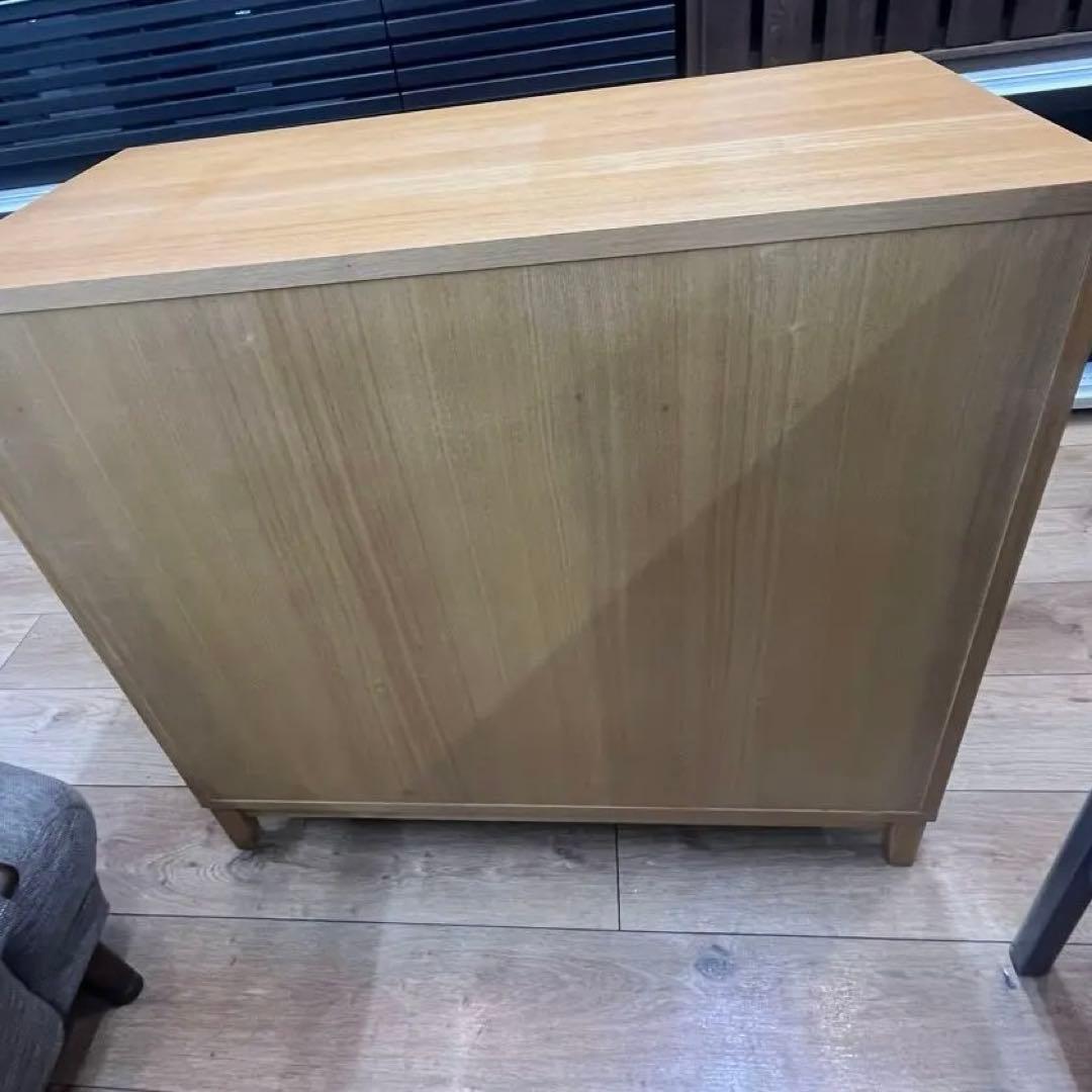 無印良品 MUJI タモ材 4段 ワイド チェスト 脚付　廃盤品