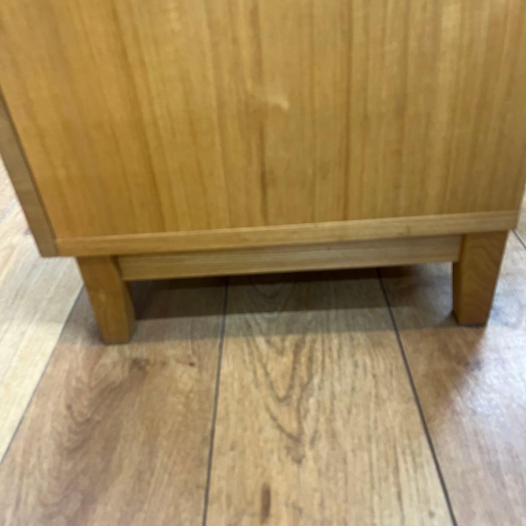 無印良品 MUJI タモ材 4段 ワイド チェスト 脚付　廃盤品