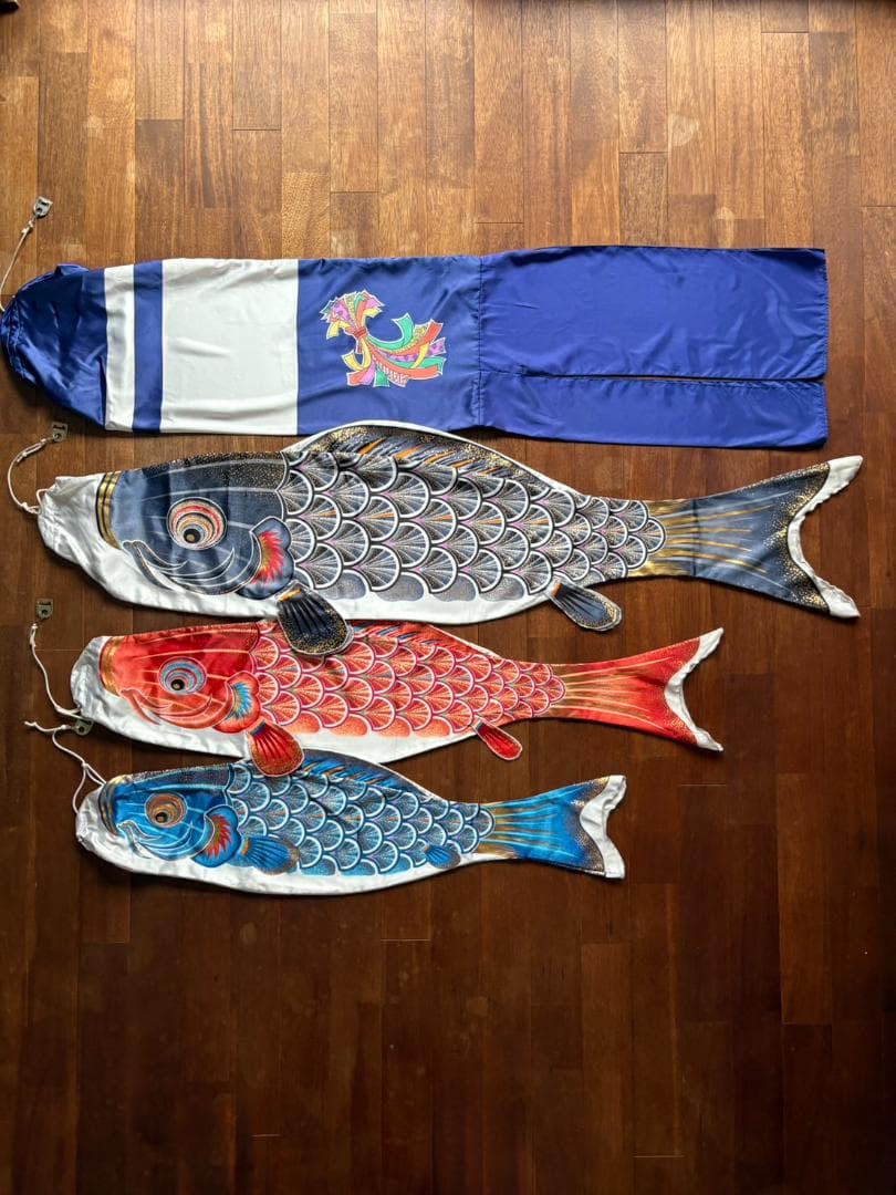 【徳永こいのぼり】黄金の輝き鯉 　太陽 1.5mスタンドセット（水袋式）