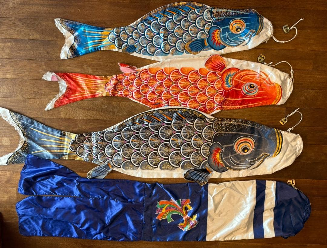 【徳永こいのぼり】黄金の輝き鯉 　太陽 1.5mスタンドセット（水袋式）