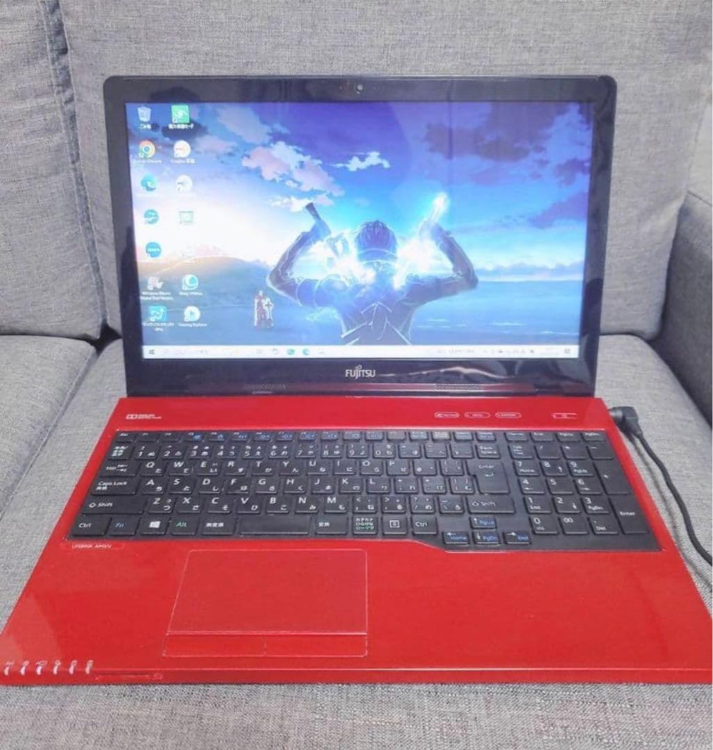 富士通 LIFEBOOK 赤 ノートPC 15.6インチ