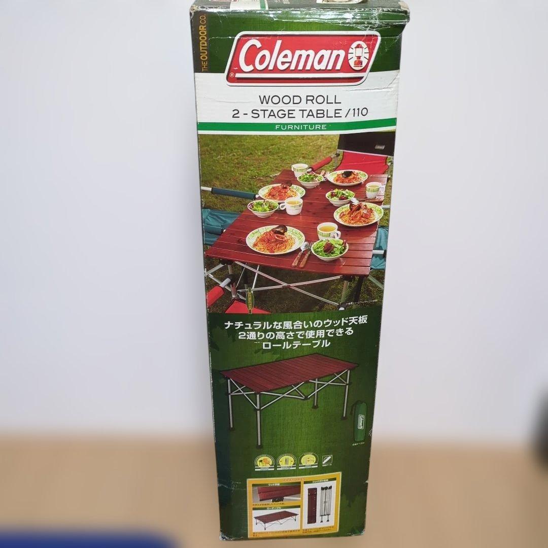 【箱有】Coleman WOOD ROLL 2-STAGE TABLE /110