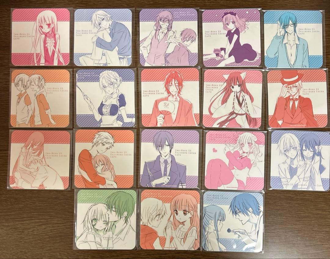 1️⃣ いぬぼくカフェ　コースター　セミコンプ　46枚