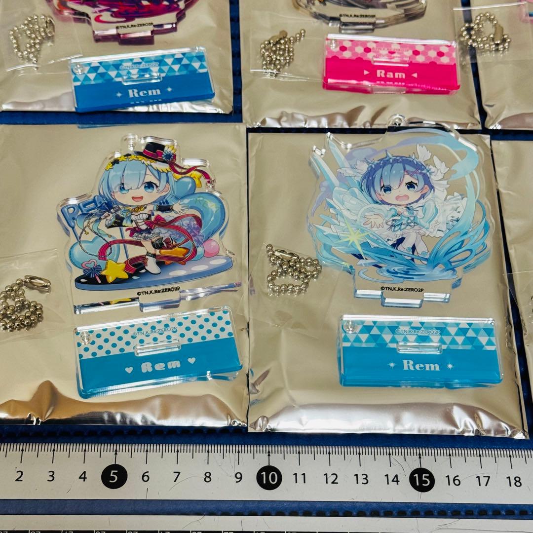 リゼロ レム ラム アクリルスタンドキーホルダー セット Neon City ょ