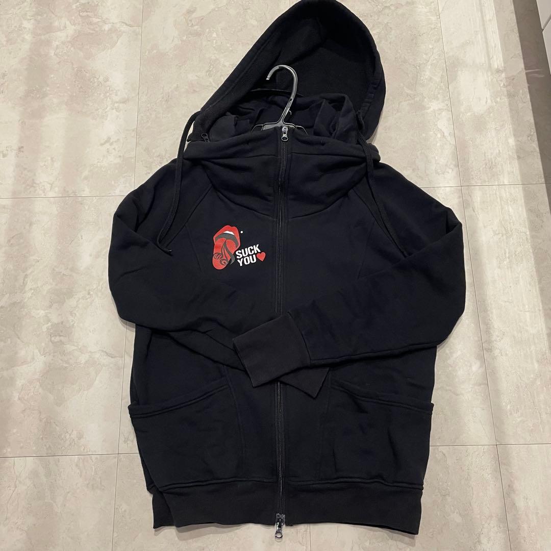 限定 Acid Black Cherry ボリュームネック パーカー 黒