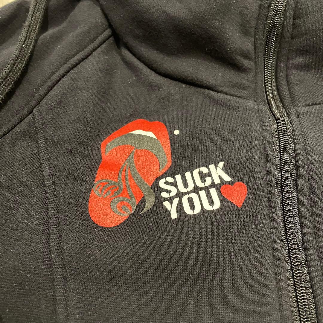 限定 Acid Black Cherry ボリュームネック パーカー 黒