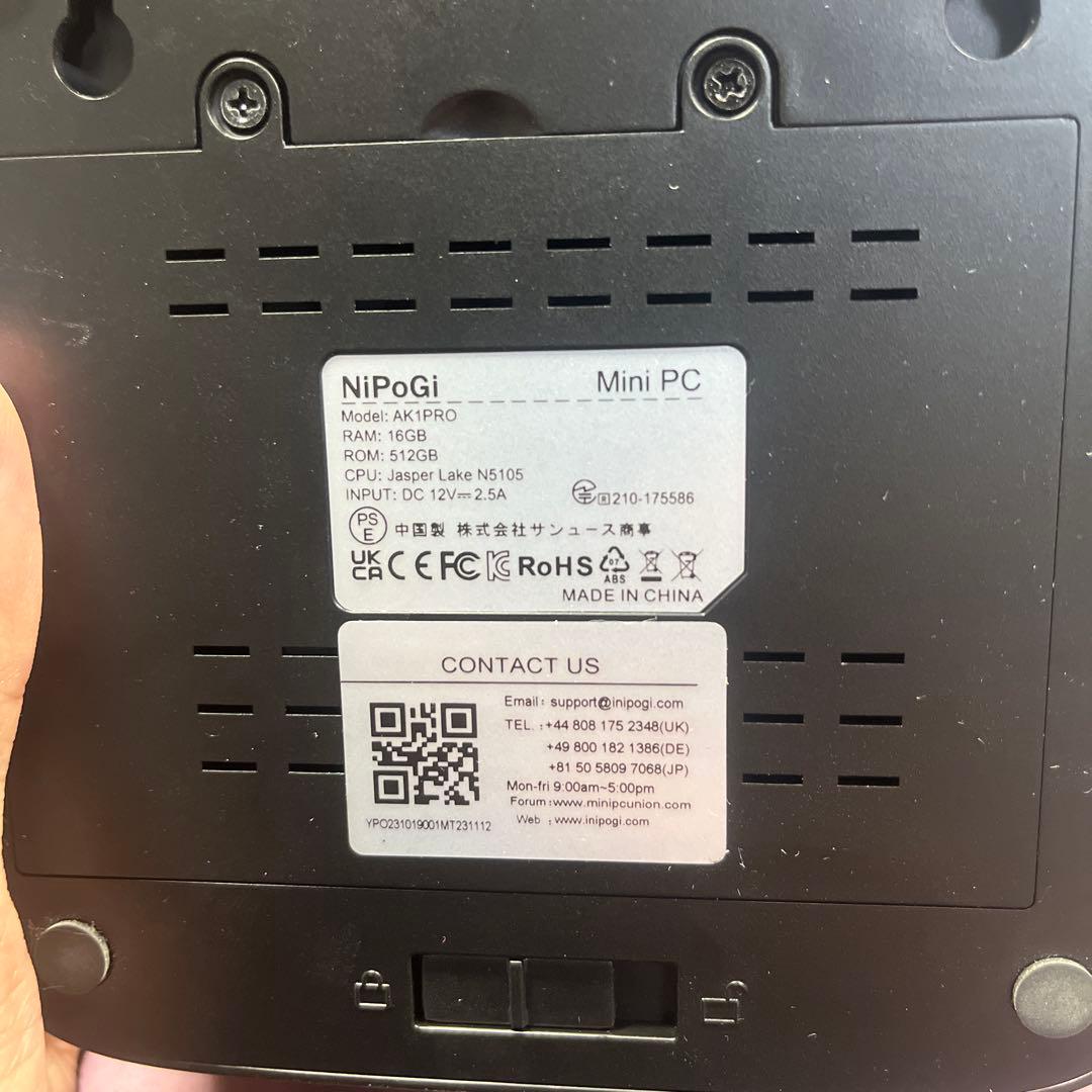 NiPoGi AK PRO ミニPC 16GB RAM 512GB ROM