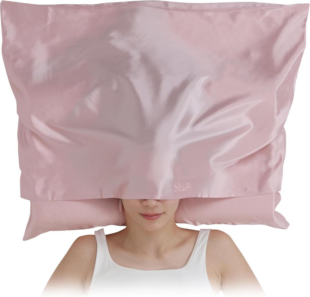 新品★SILQA シルクア 髪を包むシルクまくらカバー ピンクゴールド