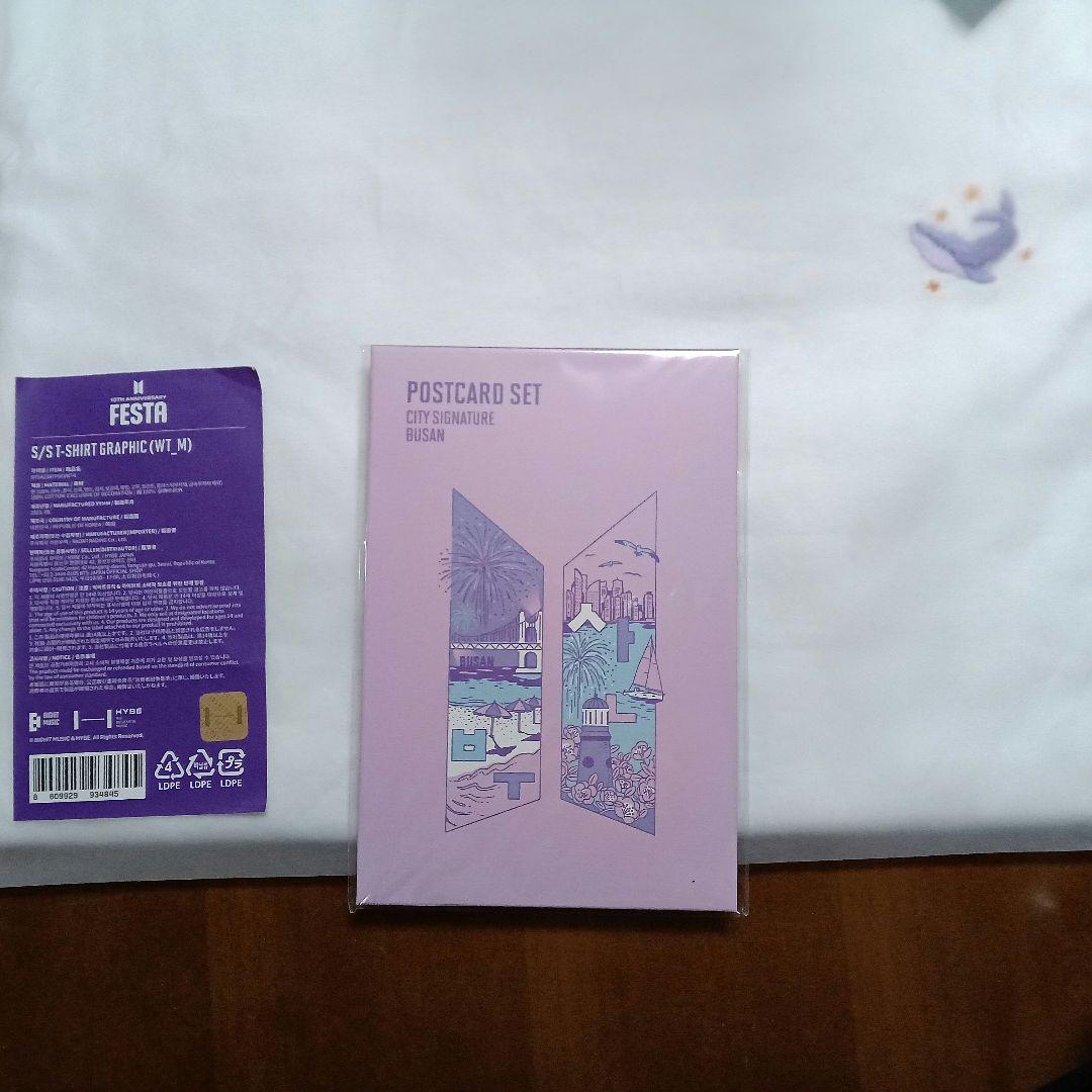 BTS10th FESTA TシャツM YtCBusanポストカード付き