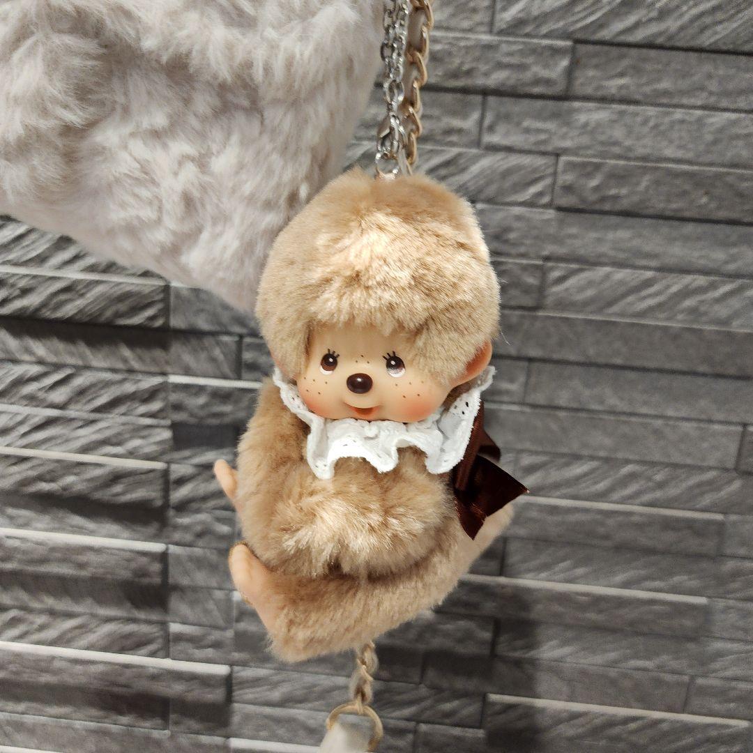 完売品　モンチッチグローブホルダー　バッグチャームキーチェーンスウィートブラウン