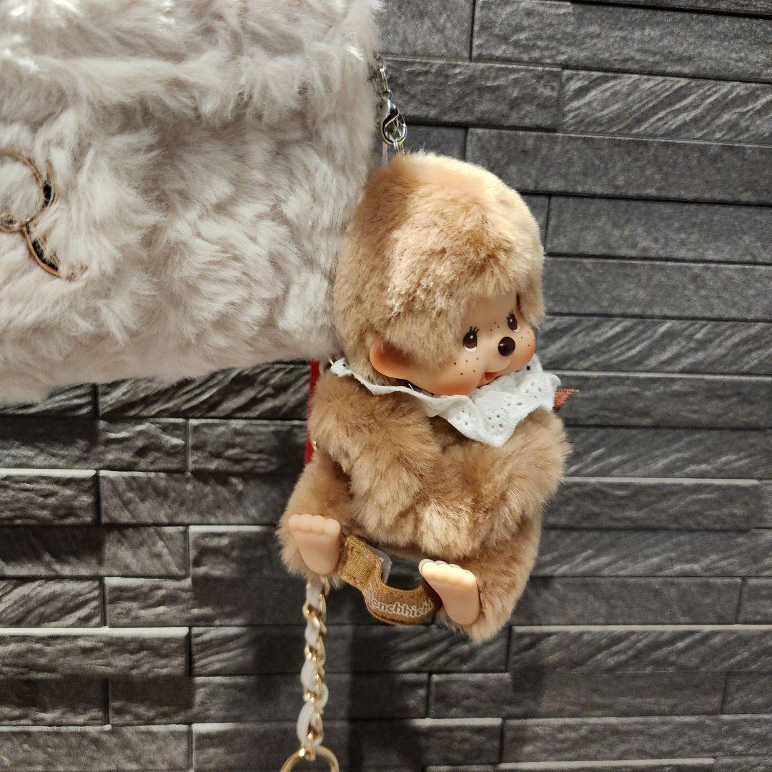 完売品　モンチッチグローブホルダー　バッグチャームキーチェーンスウィートブラウン