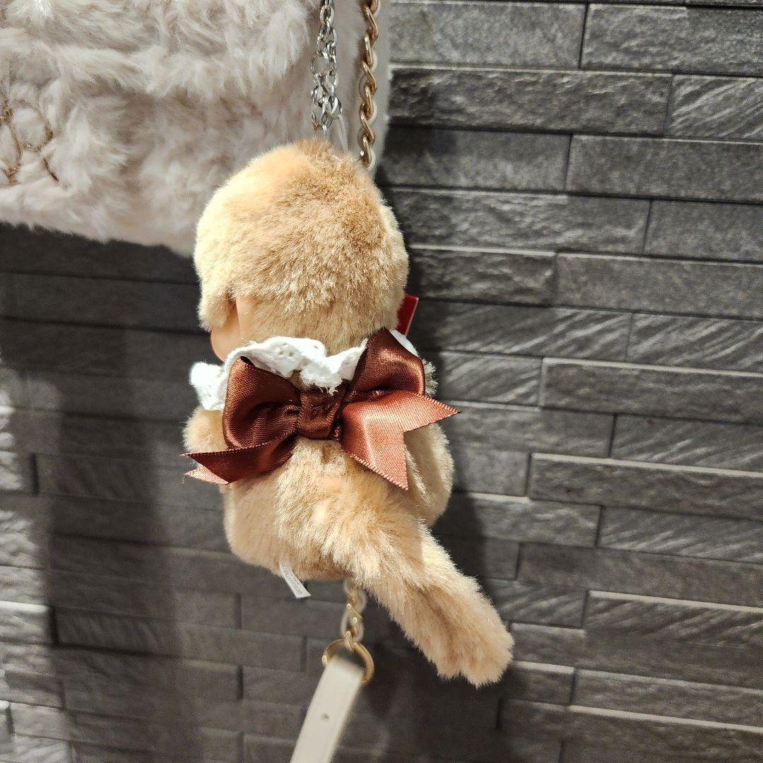 完売品　モンチッチグローブホルダー　バッグチャームキーチェーンスウィートブラウン