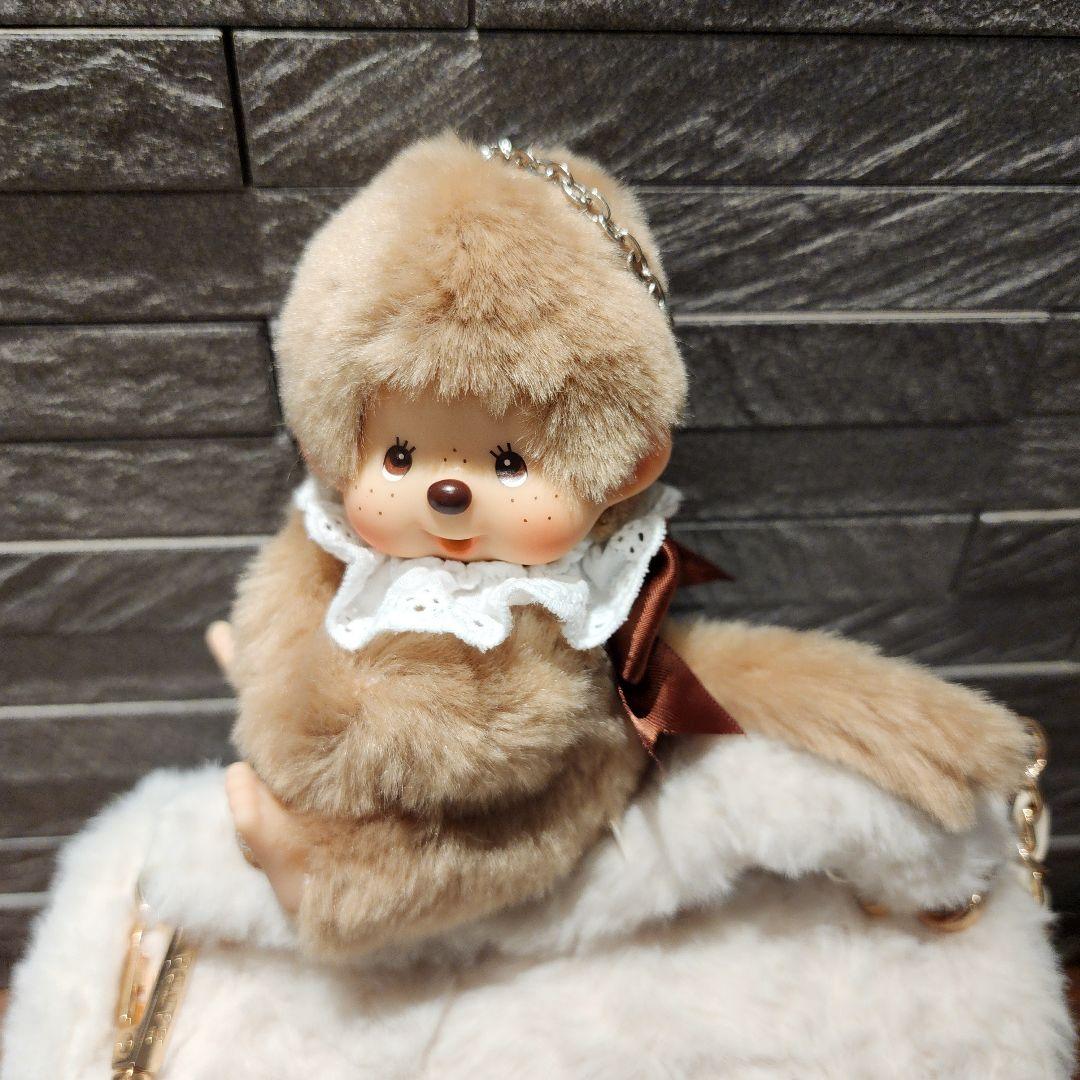 完売品　モンチッチグローブホルダー　バッグチャームキーチェーンスウィートブラウン