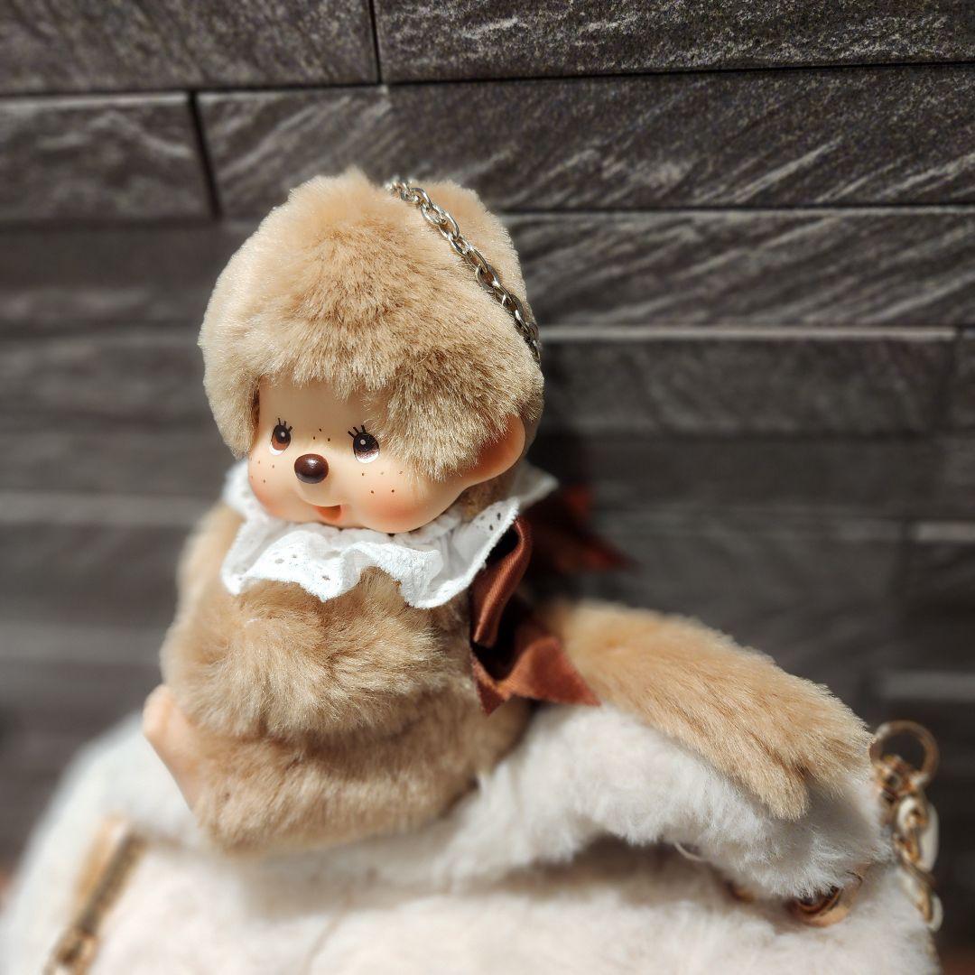 完売品　モンチッチグローブホルダー　バッグチャームキーチェーンスウィートブラウン